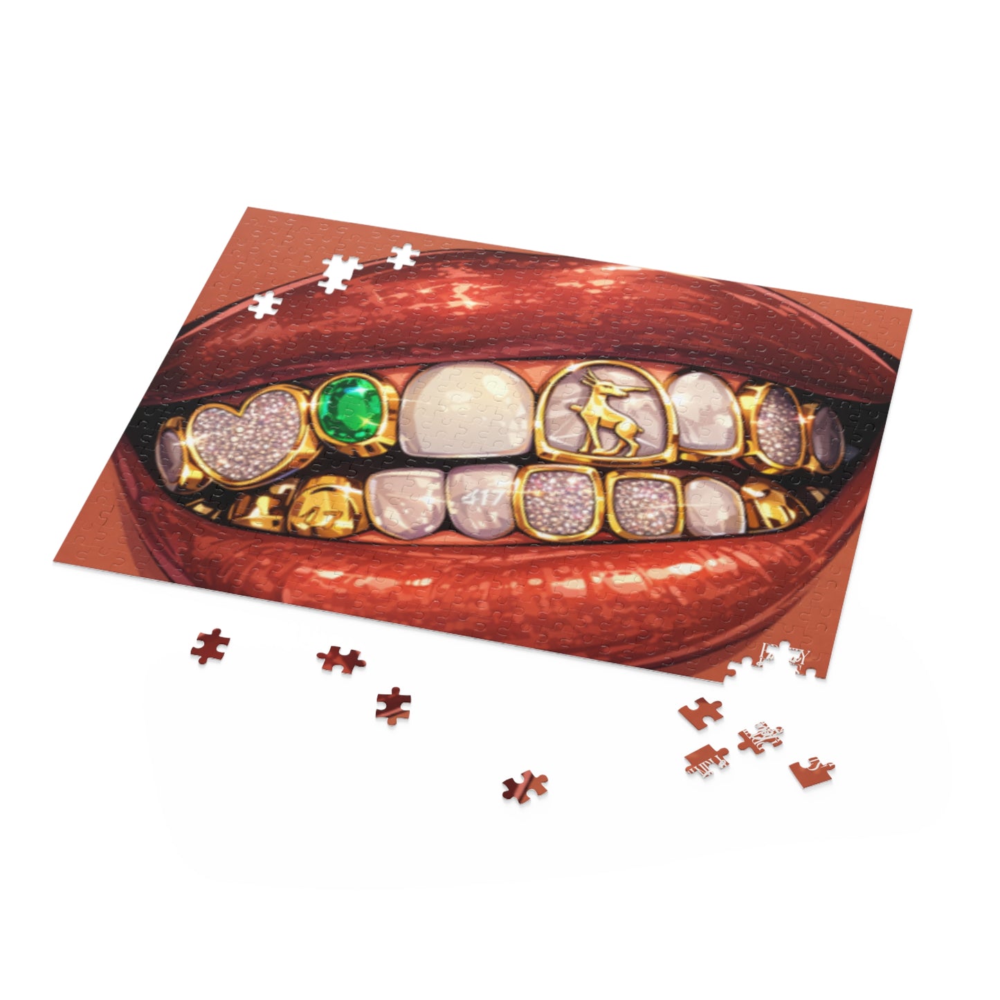 Lip & Gold Tooth Jigsaw Glam Puzzle — 252/500-Piece