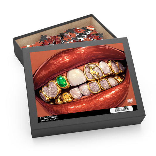 Lip & Gold Tooth Jigsaw Glam Puzzle — 252/500-Piece