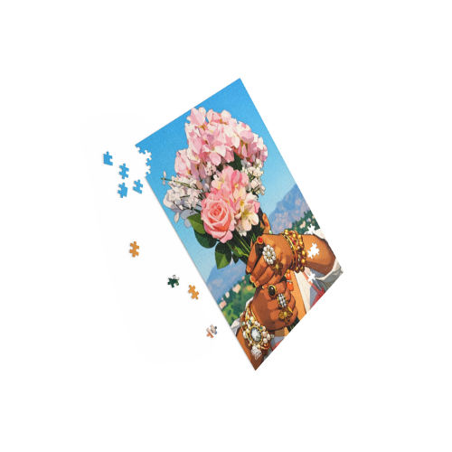Puzzle — Floral Bouquet with Bejeweled Hands Jigsaw (252/500 pcs)