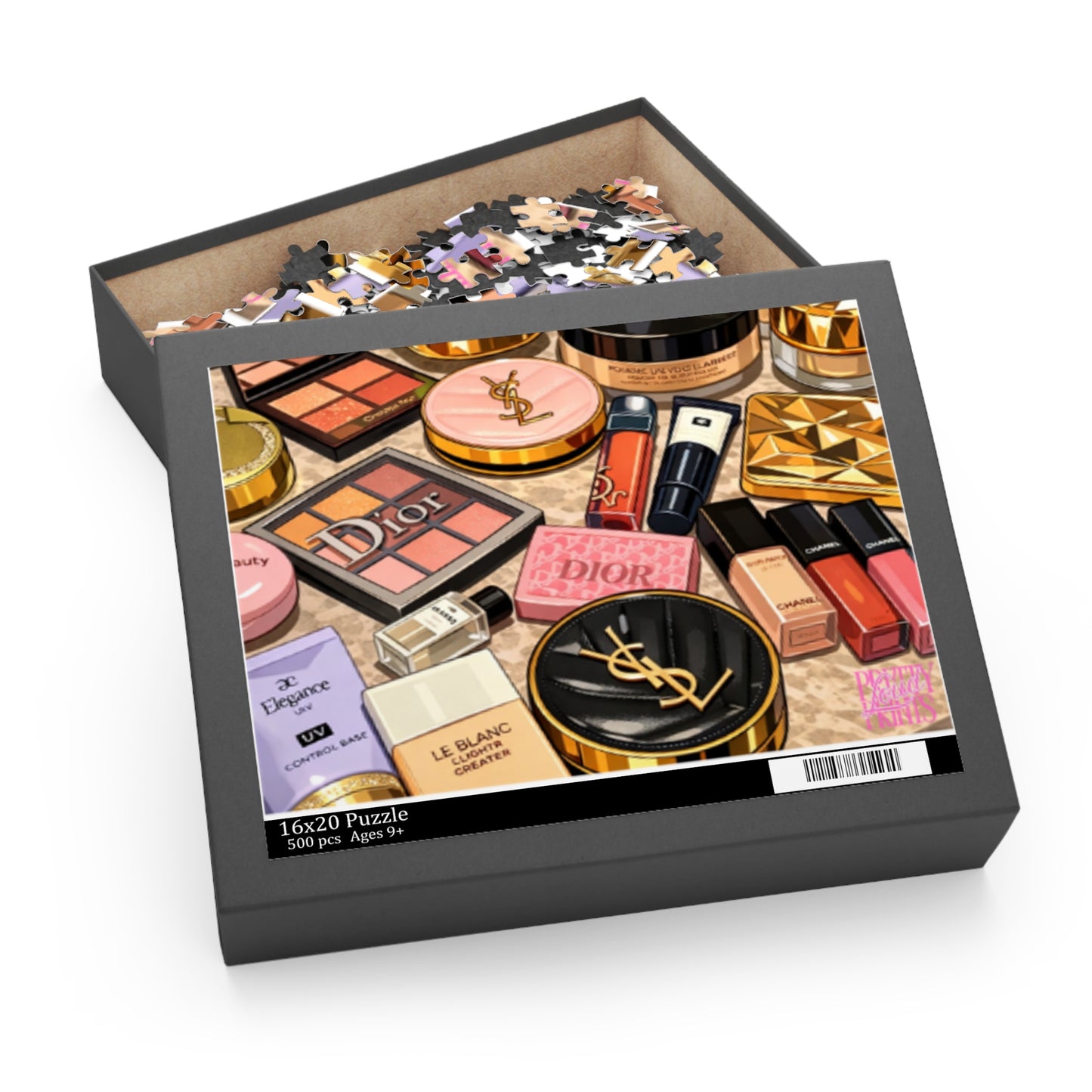 Cosmetics Makeup Collection Puzzle — 252/500 Piece Fashion Beauty Jigsaw