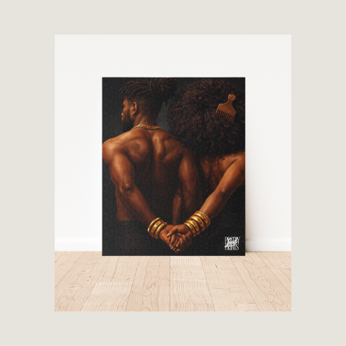 Afrocentric Black Love Puzzle — 252/500‑Piece Art Jigsaw