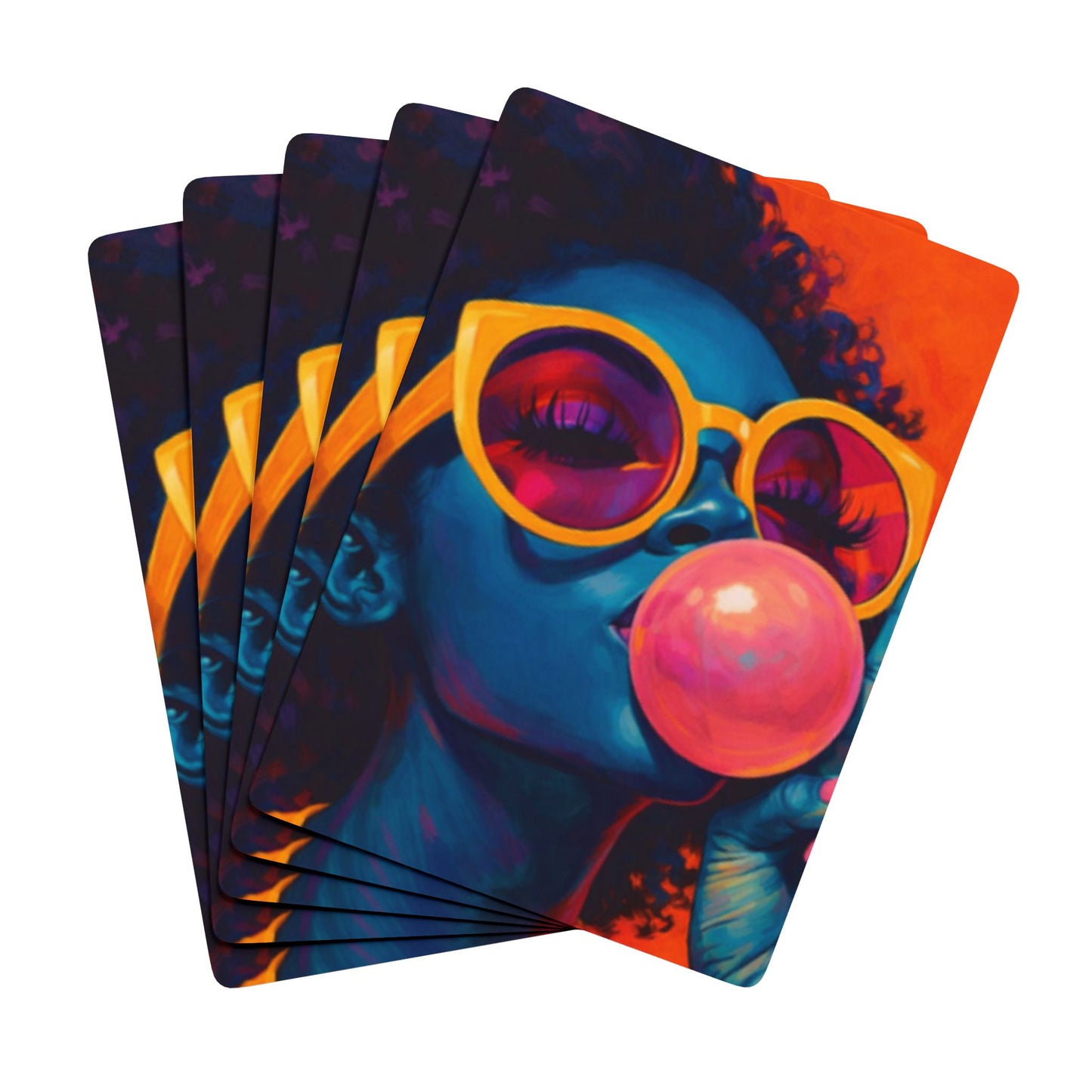 Vibrant Bubblegum Pop Poker Playing Cards — Artistic Ace Spade Deck