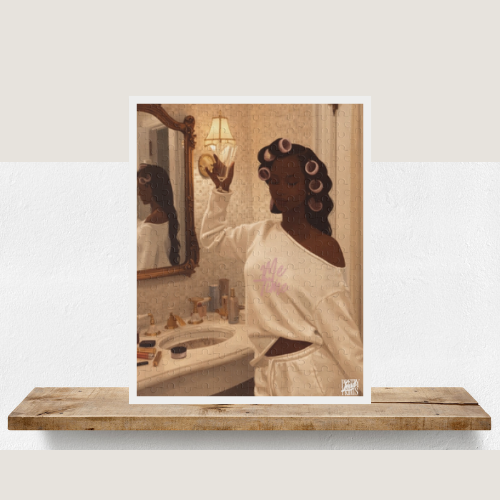 Vintage Vanity Portrait Puzzle — 252/500-Piece Relaxing Home Décor Gift