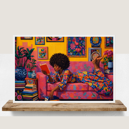 Cozy Reading Nook Puzzle — Colorful Afrocentric Art (96/252/500/1000 pcs)